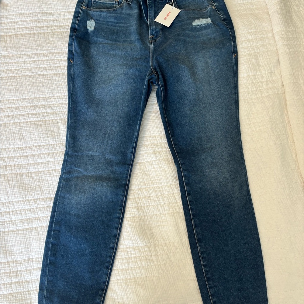 Good American Indigo Straight Leg Jeans